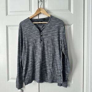 Hugo Boss Black and White Slim Fit Striped Henley